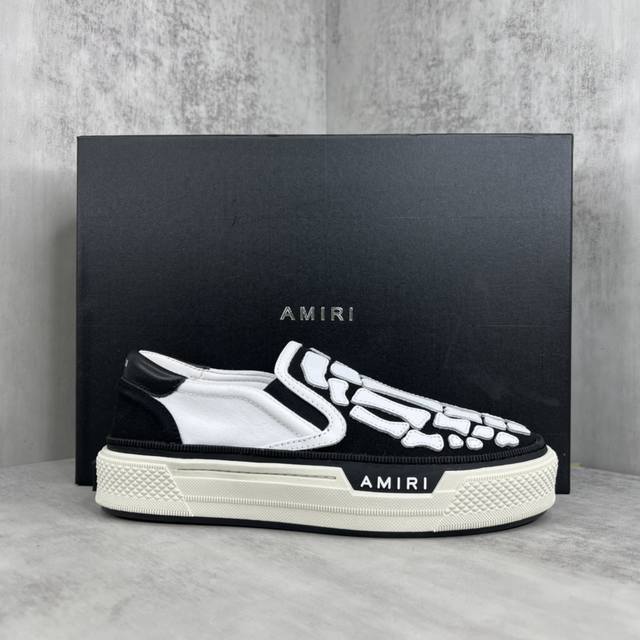 新款上架 Amiri 23Ss 夏季新款骨头休闲鞋 美国小众奢侈品牌，非常潮流的独特感，感受街头文化，玩转街头潮流 精致的做工，众多明星追捧！ 进口牛皮+透气网