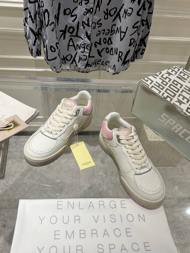 Golden Goose 2025Ss新款 Ggdb Forty2系列复古做旧厚底增高星星小脏鞋滑板鞋老爹鞋休闲运动鞋顶级版本原版购入开发做货此款ggdb老爹鞋