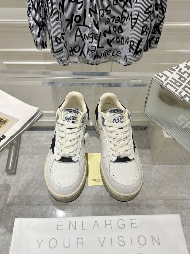 Golden Goose 2025Ss新款 Ggdb Forty2系列复古做旧厚底增高星星小脏鞋滑板鞋老爹鞋休闲运动鞋顶级版本原版购入开发做货此款ggdb老爹鞋