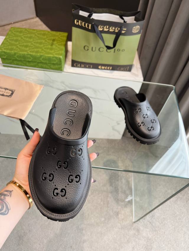 Gucci 古驰专柜 早春专柜 最高限定专柜上新 古驰冲孔雕花洞洞鞋明星博主穿搭 小红书推荐 原版开模 代购版本原版冲孔雕花水台：2.5Cm 5.0Cm码数：3