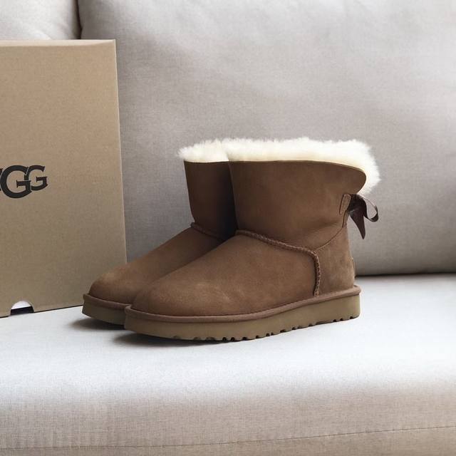 Ugg』莞产！短筒后蝴蝶结款！防水防污原单品质！ ‘时光不老，脚下不散’ 经典永恒市面独家品质24再次原版购入，货号6501！防水防污 独家品质！市面品质和咱家