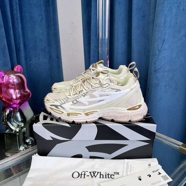 莞产顶级版本off-White C O Virgil Abloh2024年ow最新款跑鞋百分百原盒正确版 原楦原纸板数据开发4层分离大底 鞋面采用3D立体打印和